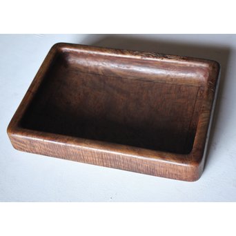 欅古材 刳貫四方盆　X218 