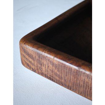 欅古材 刳貫四方盆　X218 