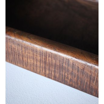 欅古材 刳貫四方盆　X218 