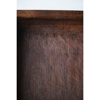 欅古材 刳貫四方盆　X218 