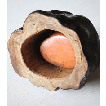 蒔絵刳貫火鉢　Q102 