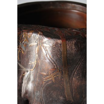 蒔絵刳貫火鉢　Q102 