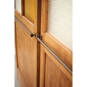 市松黄色ガラス 楢の建具 2枚1組　GD1279Y 