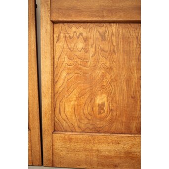 市松黄色ガラス 楢の建具 2枚1組　GD1279Y 