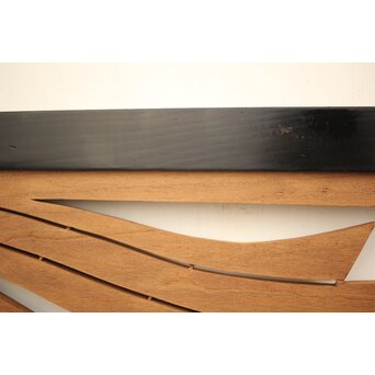 黒枠 マトイ木彫欄間 2枚1組　R2552YD 