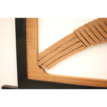 黒枠 マトイ木彫欄間 2枚1組　R2552YD 