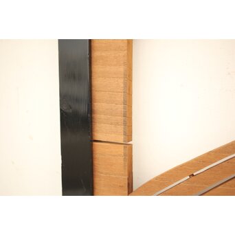 黒枠 マトイ木彫欄間 2枚1組　R2552YD 