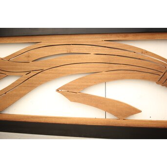 黒枠 マトイ木彫欄間 2枚1組　R2552YD 