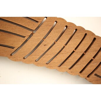 黒枠 マトイ木彫欄間 2枚1組　R2552YD 