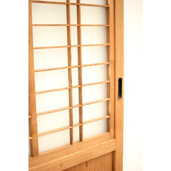 白木格子建具 2枚1組　L1023 