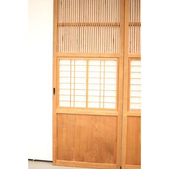 白木格子建具 2枚1組　L1023 