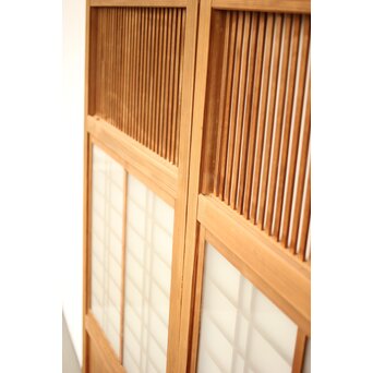 白木格子建具 2枚1組　L1023 