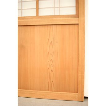 白木格子建具 2枚1組　L1023 