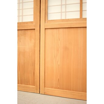 白木格子建具 2枚1組　L1023 