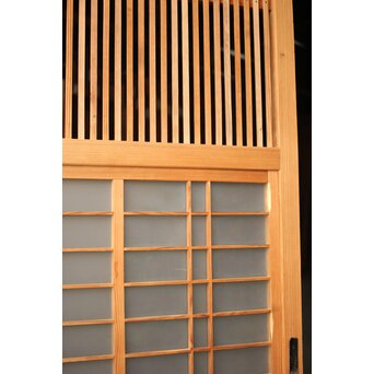 白木格子建具 2枚1組　L1023 