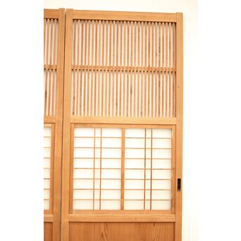 白木格子建具 2枚1組　L1023 