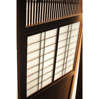 白木格子建具 2枚1組　L1023 