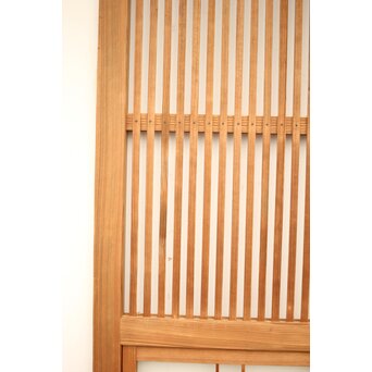 白木格子建具 2枚1組　L1023 