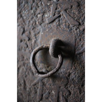 十四代 釜師 名越昌廣 時代 環摘古銭文蓋 提梁 羽付形 鉄瓶　M201 