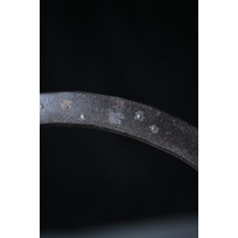 釜師系 千鳥銀象嵌蓋 平丸形鉄瓶　M202 