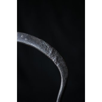 釜師系 千鳥銀象嵌蓋 平丸形鉄瓶　M202 