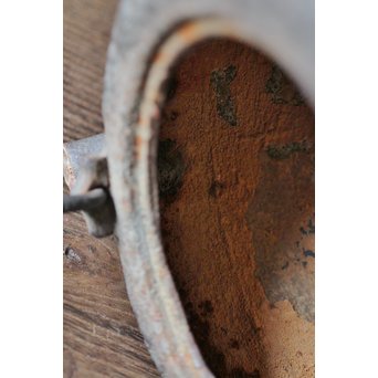 釜師系 千鳥銀象嵌蓋 平丸形鉄瓶　M202 