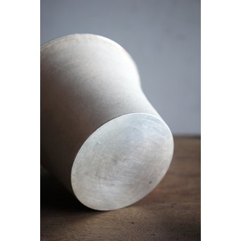 了々斎好 中村宗哲塗蓋 青松堂 南鐐内張広口水指　M203 