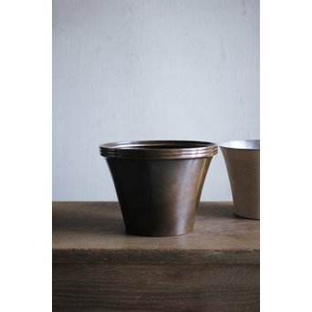 了々斎好 中村宗哲塗蓋 青松堂 南鐐内張広口水指　M203 