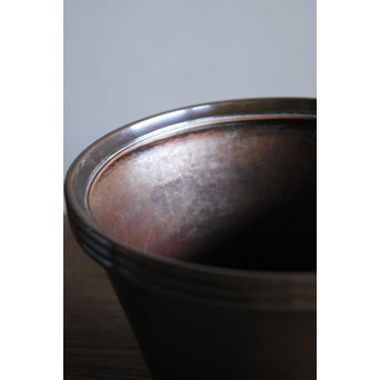 了々斎好 中村宗哲塗蓋 青松堂 南鐐内張広口水指　M203 