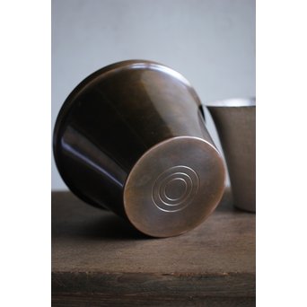 了々斎好 中村宗哲塗蓋 青松堂 南鐐内張広口水指　M203 