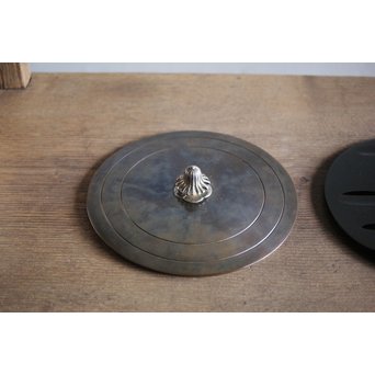 了々斎好 中村宗哲塗蓋 青松堂 南鐐内張広口水指　M203 