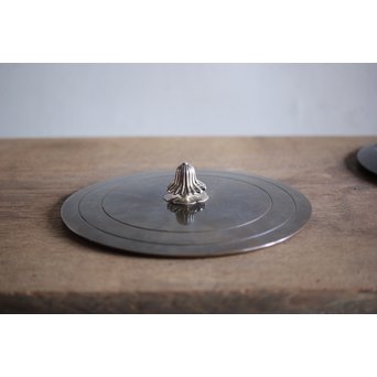 了々斎好 中村宗哲塗蓋 青松堂 南鐐内張広口水指　M203 