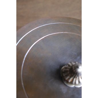 了々斎好 中村宗哲塗蓋 青松堂 南鐐内張広口水指　M203 