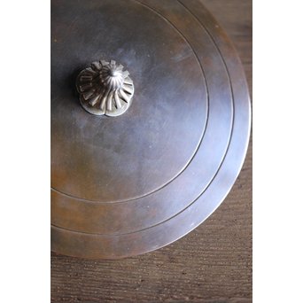 了々斎好 中村宗哲塗蓋 青松堂 南鐐内張広口水指　M203 