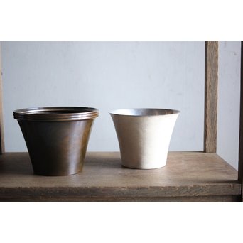 了々斎好 中村宗哲塗蓋 青松堂 南鐐内張広口水指　M203 