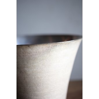 了々斎好 中村宗哲塗蓋 青松堂 南鐐内張広口水指　M203 