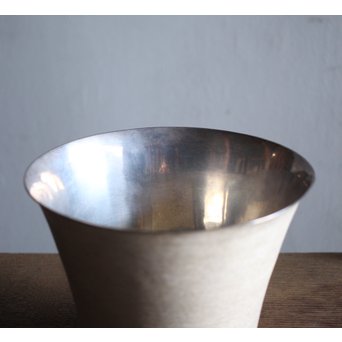 了々斎好 中村宗哲塗蓋 青松堂 南鐐内張広口水指　M203 