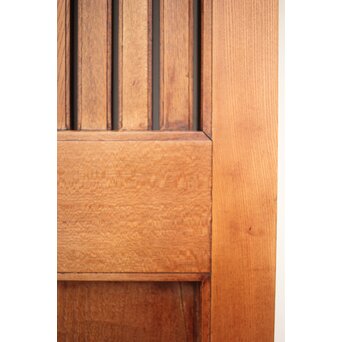 高密度欅材 巾着金具格子蔵戸　W987Y 