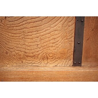 高密度欅材 巾着金具格子蔵戸　W987Y 