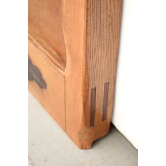 高密度欅材 巾着金具格子蔵戸　W987Y 