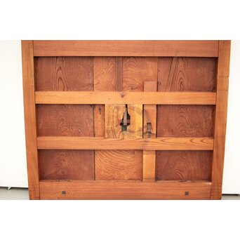 高密度欅材 巾着金具格子蔵戸　W987Y 