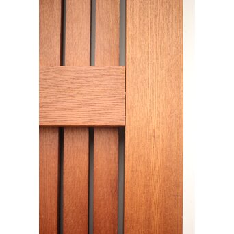 高密度欅材 巾着金具格子蔵戸　W987Y 