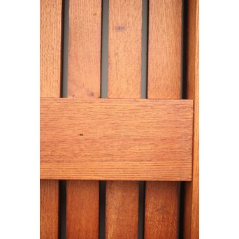 高密度欅材 巾着金具格子蔵戸　W987Y 