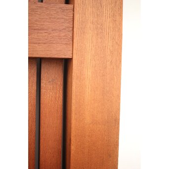 高密度欅材 巾着金具格子蔵戸　W987Y 