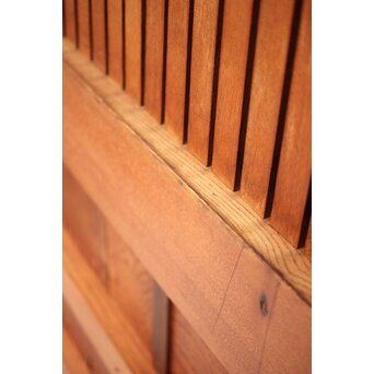 高密度欅材 巾着金具格子蔵戸　W987Y 