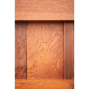 高密度欅材 巾着金具格子蔵戸　W987Y 