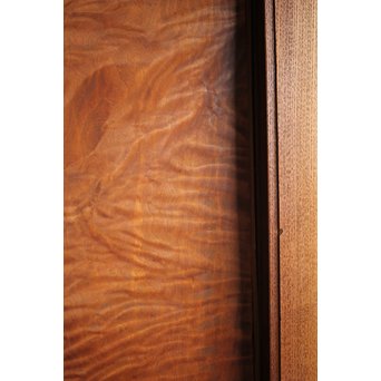 欅框 虎斑栃一枚板 極上建具 4枚1組　B984Y 