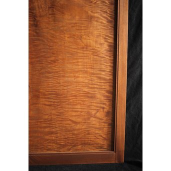 欅框 虎斑栃一枚板 極上建具 4枚1組　B984Y 