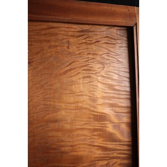 欅框 虎斑栃一枚板 極上建具 4枚1組　B984Y 