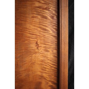 欅框 虎斑栃一枚板 極上建具 4枚1組　B984Y 